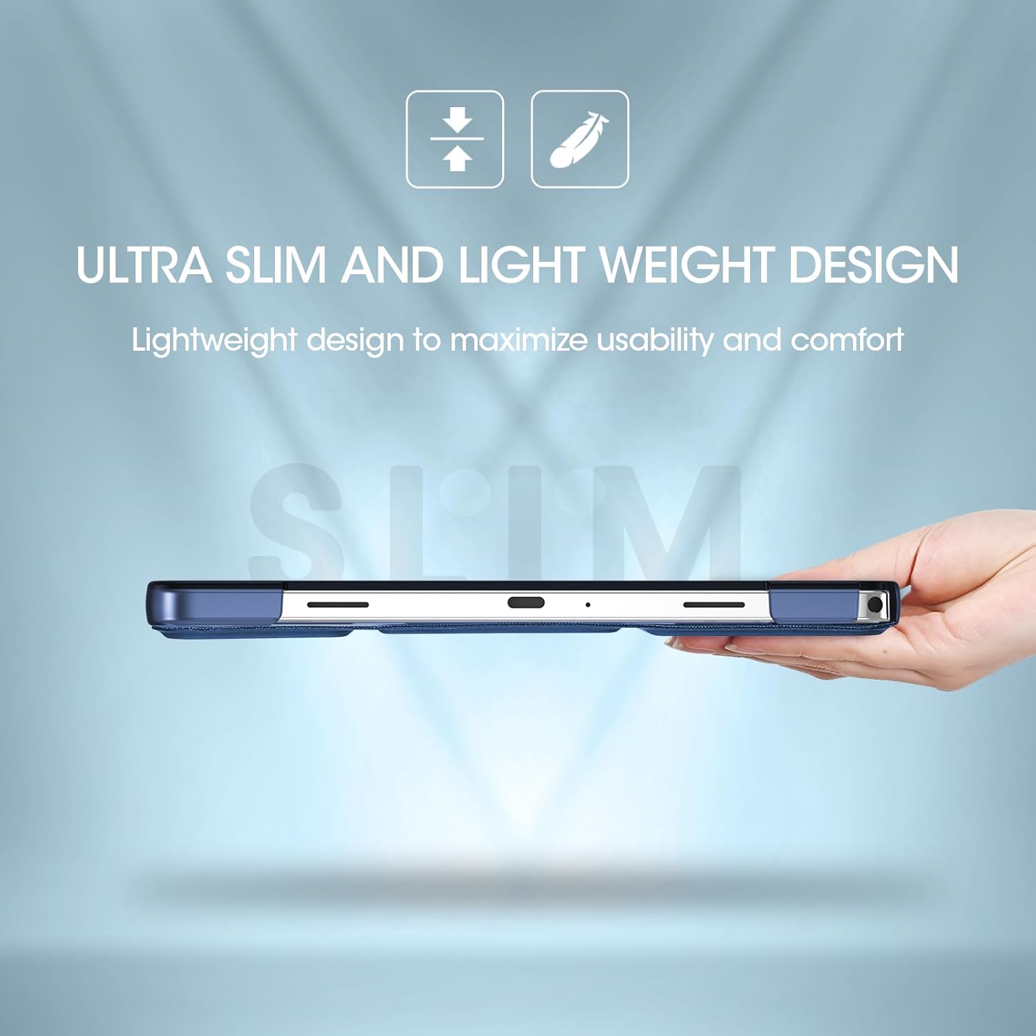 Slim Stand Hard Back Shell Protective Tablet Cover Folio Case for 11" Galaxy Tab A11+ Plus 2025/A9+ Plus 2023