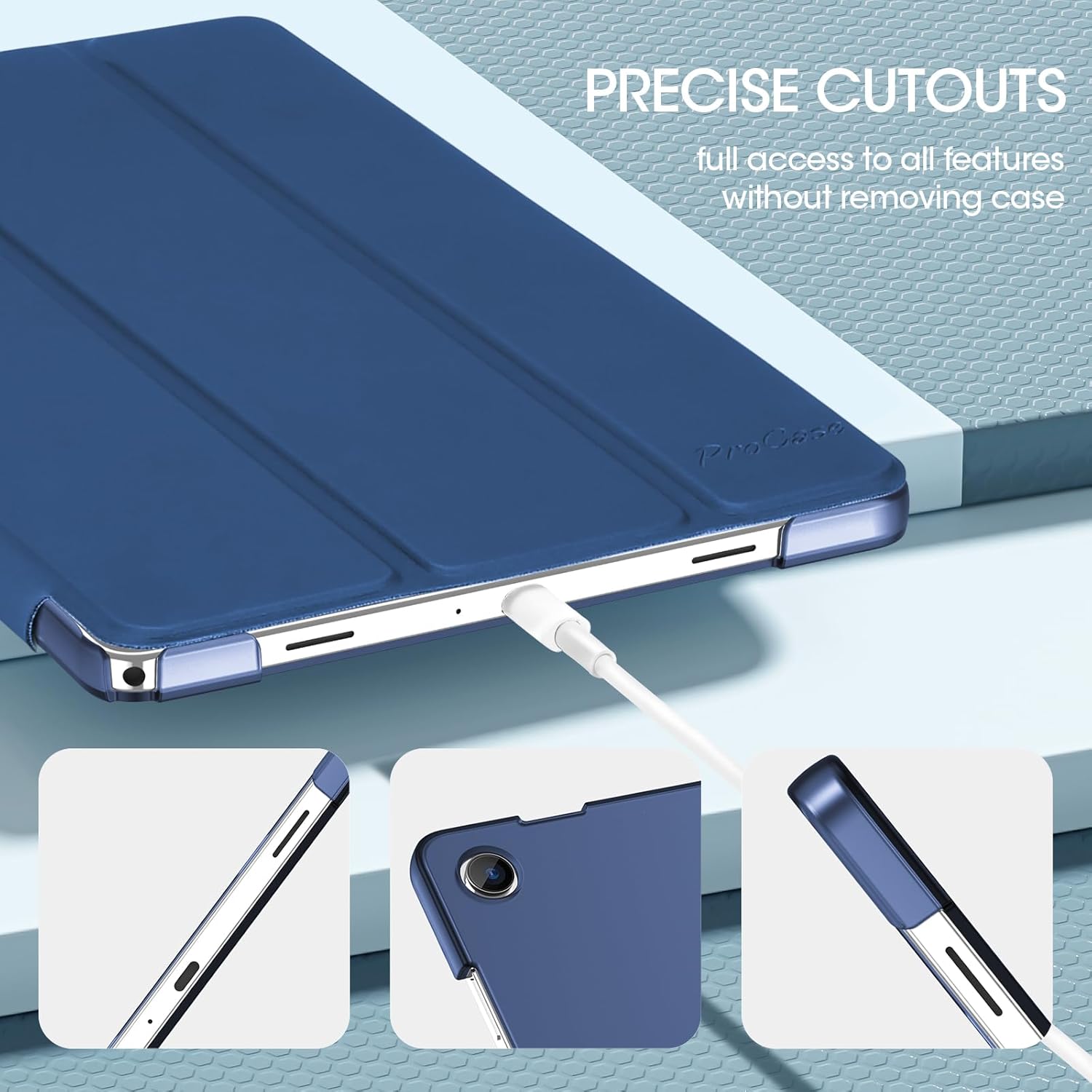 Slim Stand Hard Back Shell Protective Tablet Cover Folio Case for 11" Galaxy Tab A11+ Plus 2025/A9+ Plus 2023