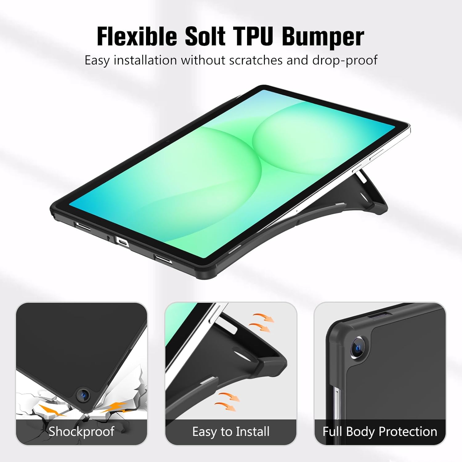 Galaxy Tab A11+ Plus/A9+ Plus 11 Inch Tablet Case with Soft TPU Back