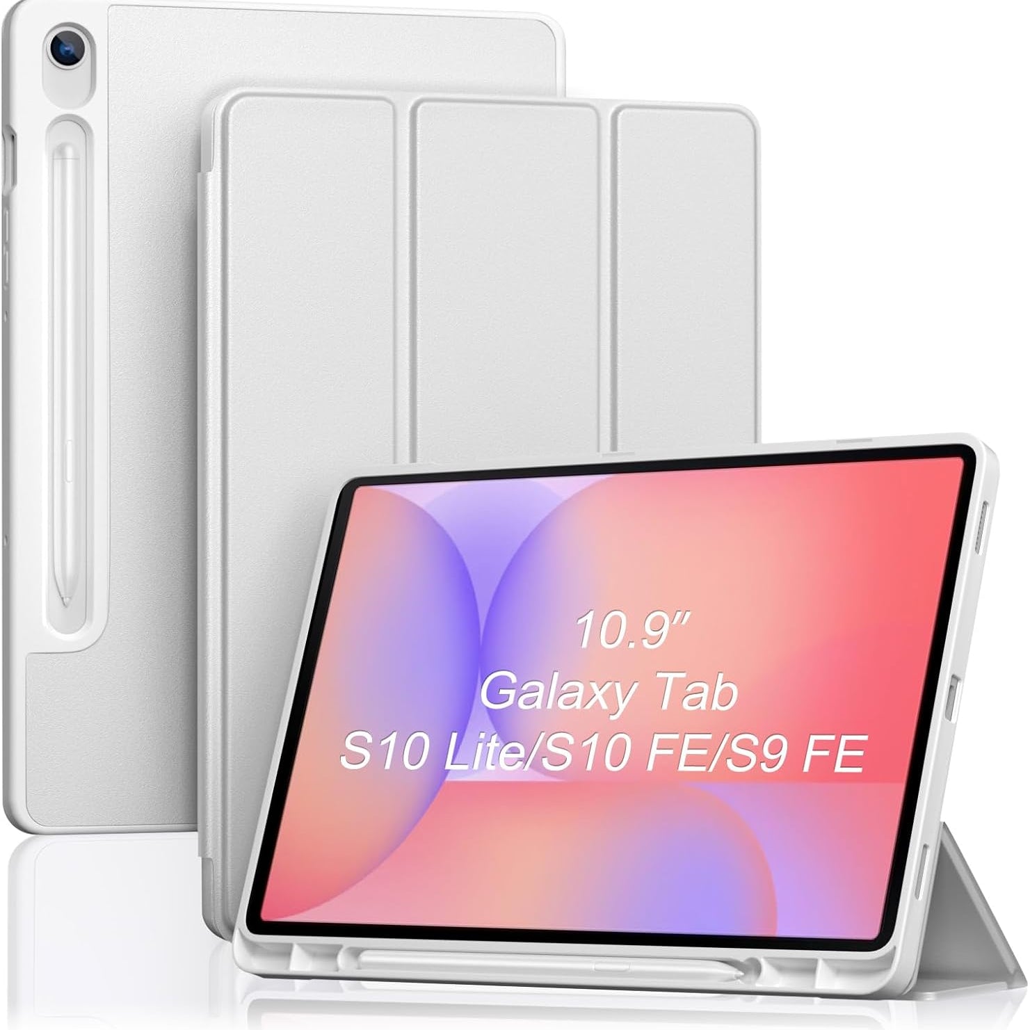 Smart Case for Galaxy Tab S10 Lite/S10 FE/S9 FE 10.9-Inch with Pen Holder