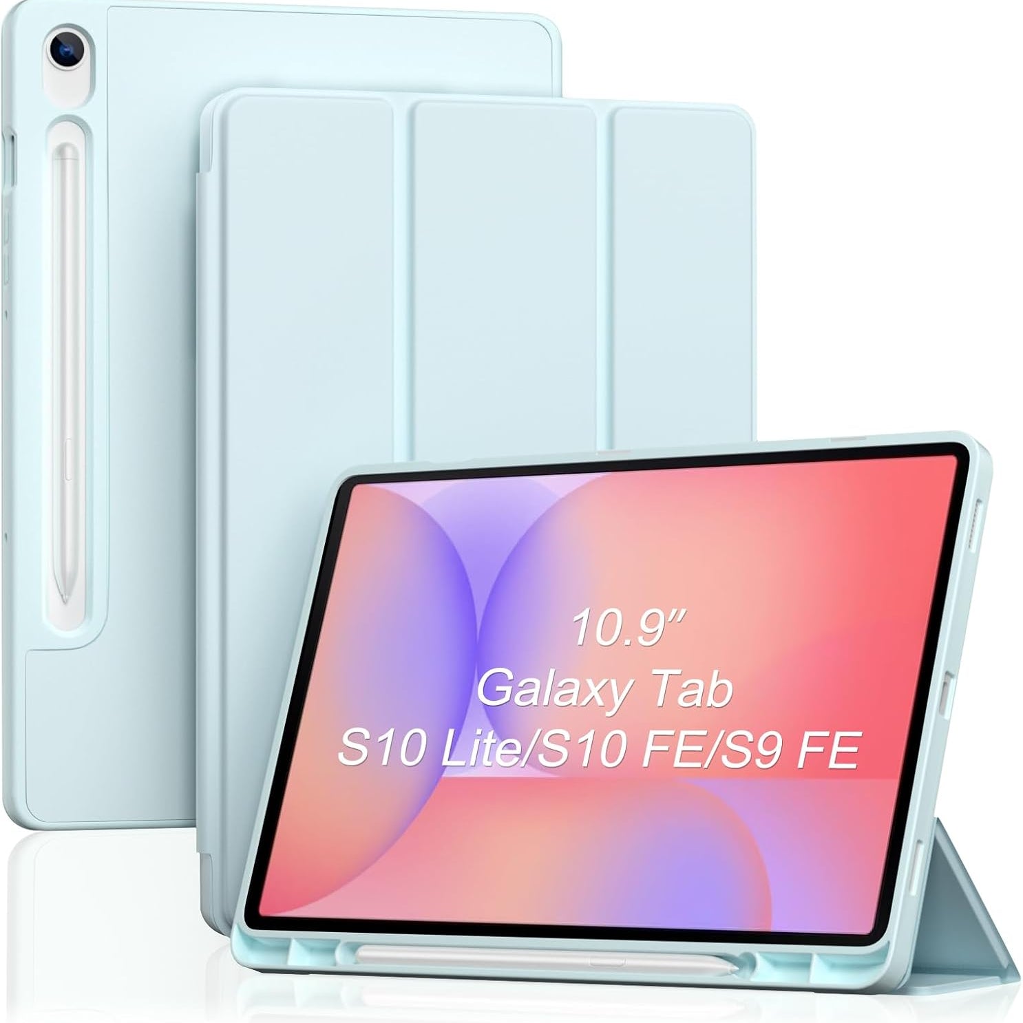Smart Case for Galaxy Tab S10 Lite/S10 FE/S9 FE 10.9-Inch with S Pen Holder, blue