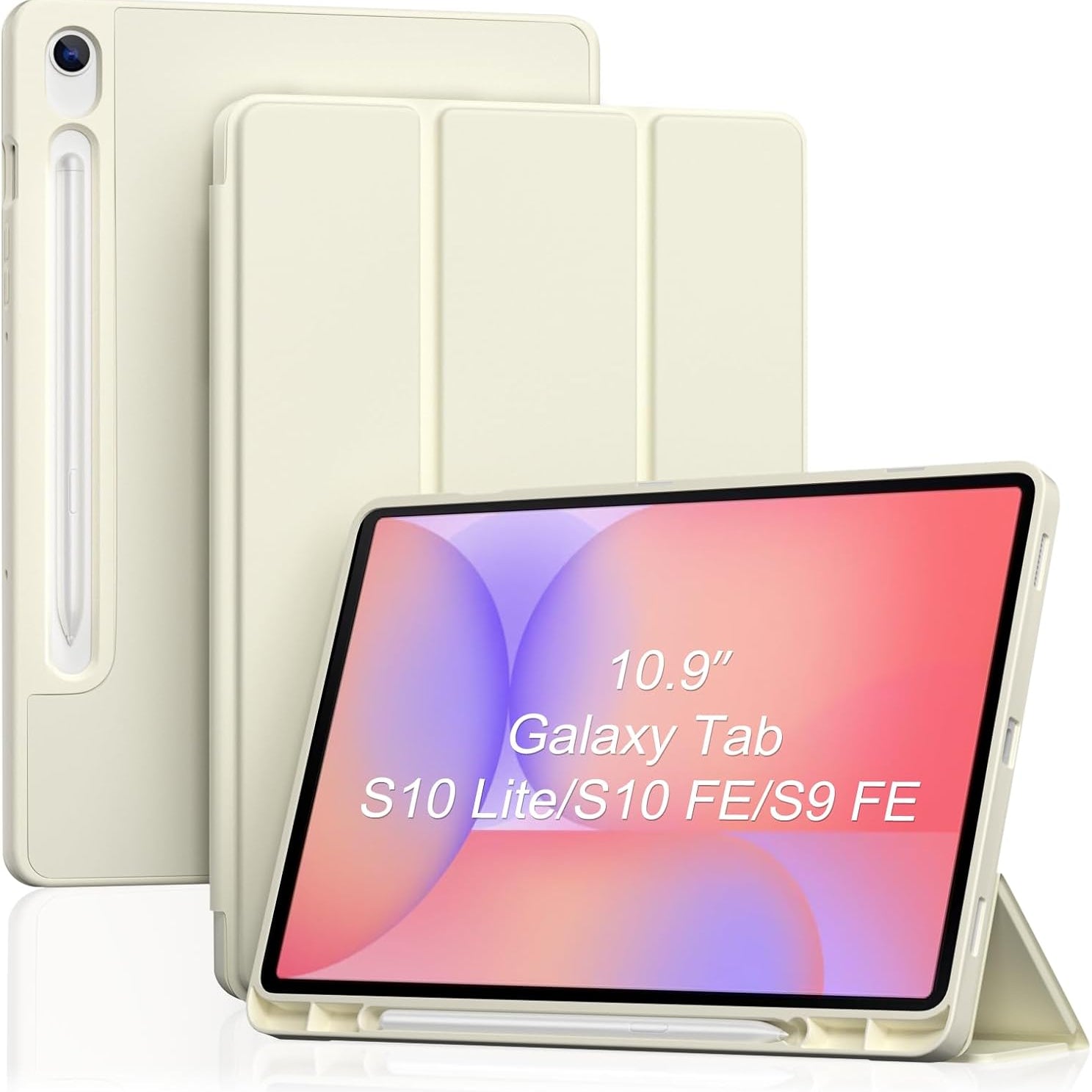 Smart Case for Galaxy Tab S10 Lite/S10 FE/S9 FE 10.9-Inch with S Pen Holder