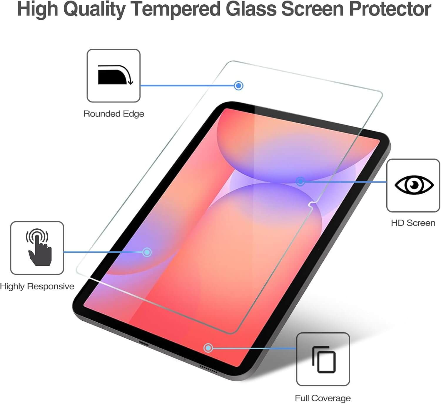 Tempered Glass Screen Protector for Galaxy Tab S10 Lite / S10 FE 2025 
