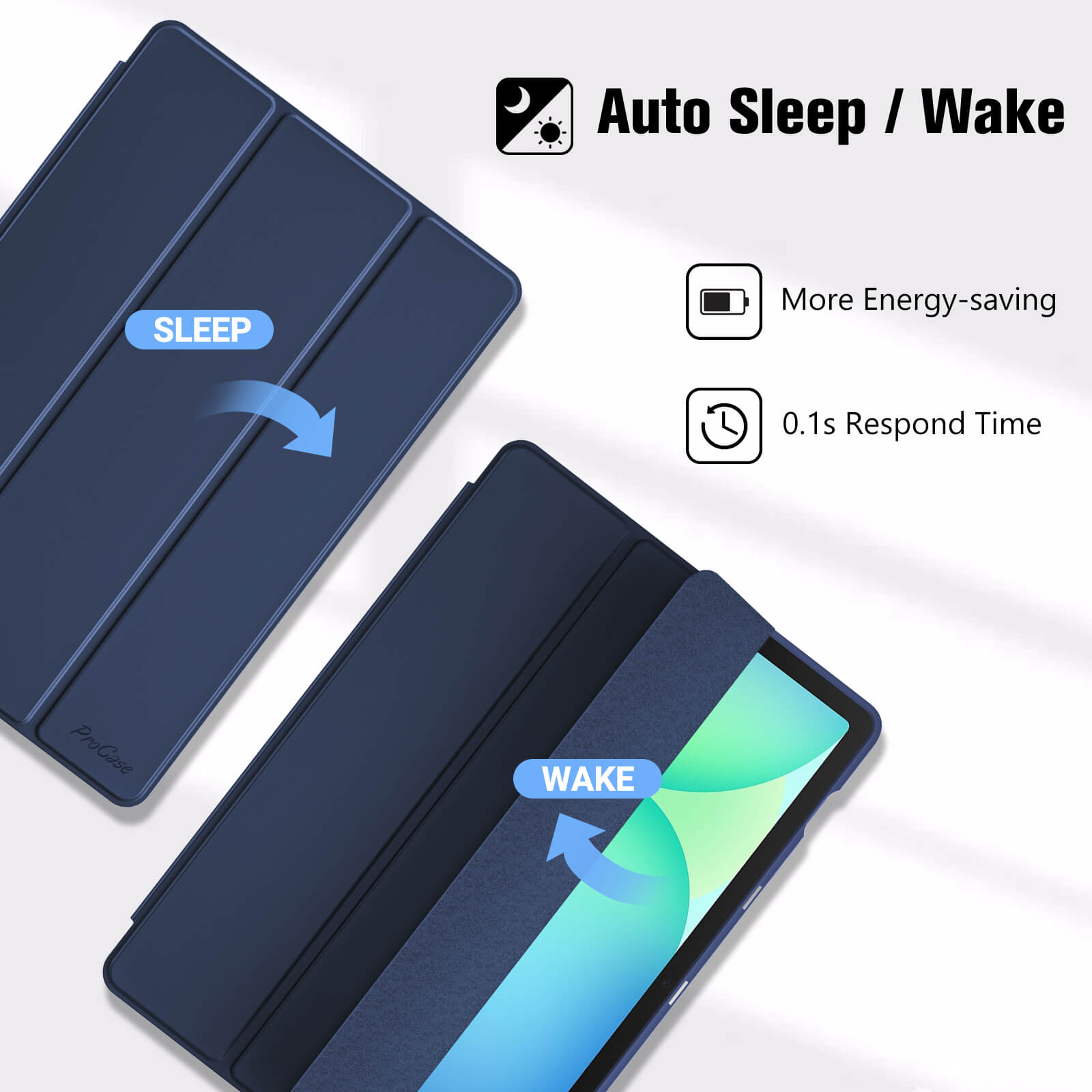 Galaxy Tab S10 FE Plus 2025 13.1" Smart Case with Auto Sleep/Wake feature