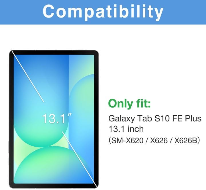 Galaxy Tab S10 FE Plus 2025 13.1" Smart Case with Soft TPU Back & S Pen Holder