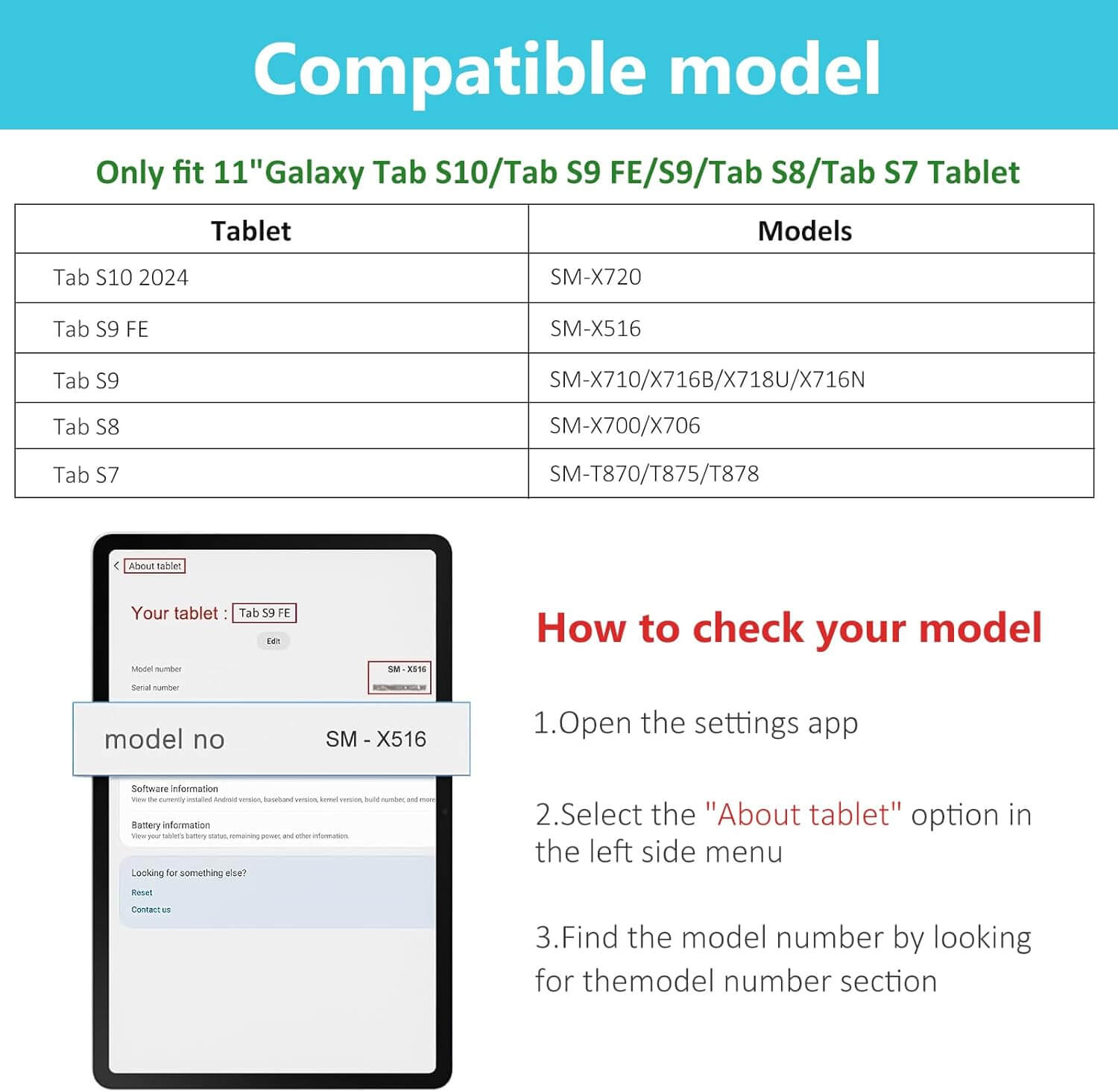 Rugged Case for Galaxy Tab S10 2024/ Tab S9 FE/ S9 / S8 / S7 11 Inch Outdoor case with S Pen Holder, Heavy Duty Rotatable Kickstand Protective Cover