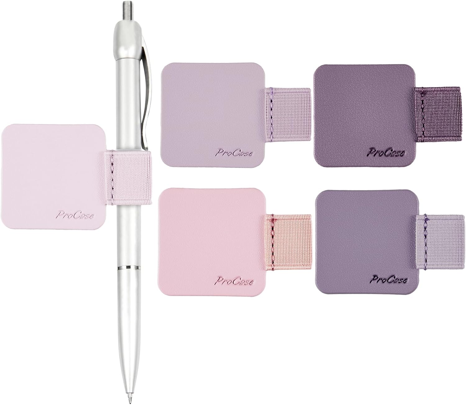 Pen Loop Holder for Notebooks Journals Planners Tablet Case, Self Adhesive Leather Pencil Holder with Elastic Loop for Pens, Apple Pencil, Stylus Pen