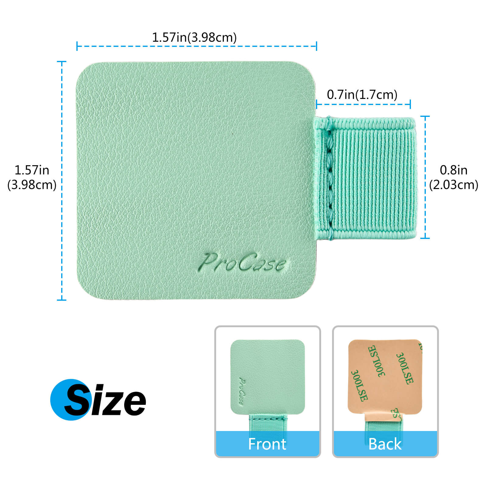 Self Adhesive Leather Pencil Holder with Elastic Loop for Pens, Apple Pencil, Stylus Pen 