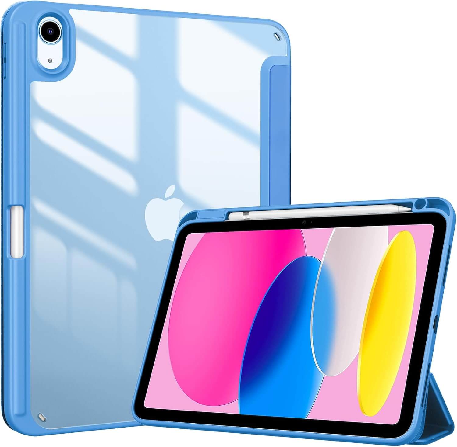 iPad (A16) 11th 2025/ 10th Hybrid ligth blue Case with Pencil Holder 