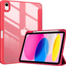 iPad (A16) 11th 2025/ 10th Hybrid light red Case with Pencil Holder 