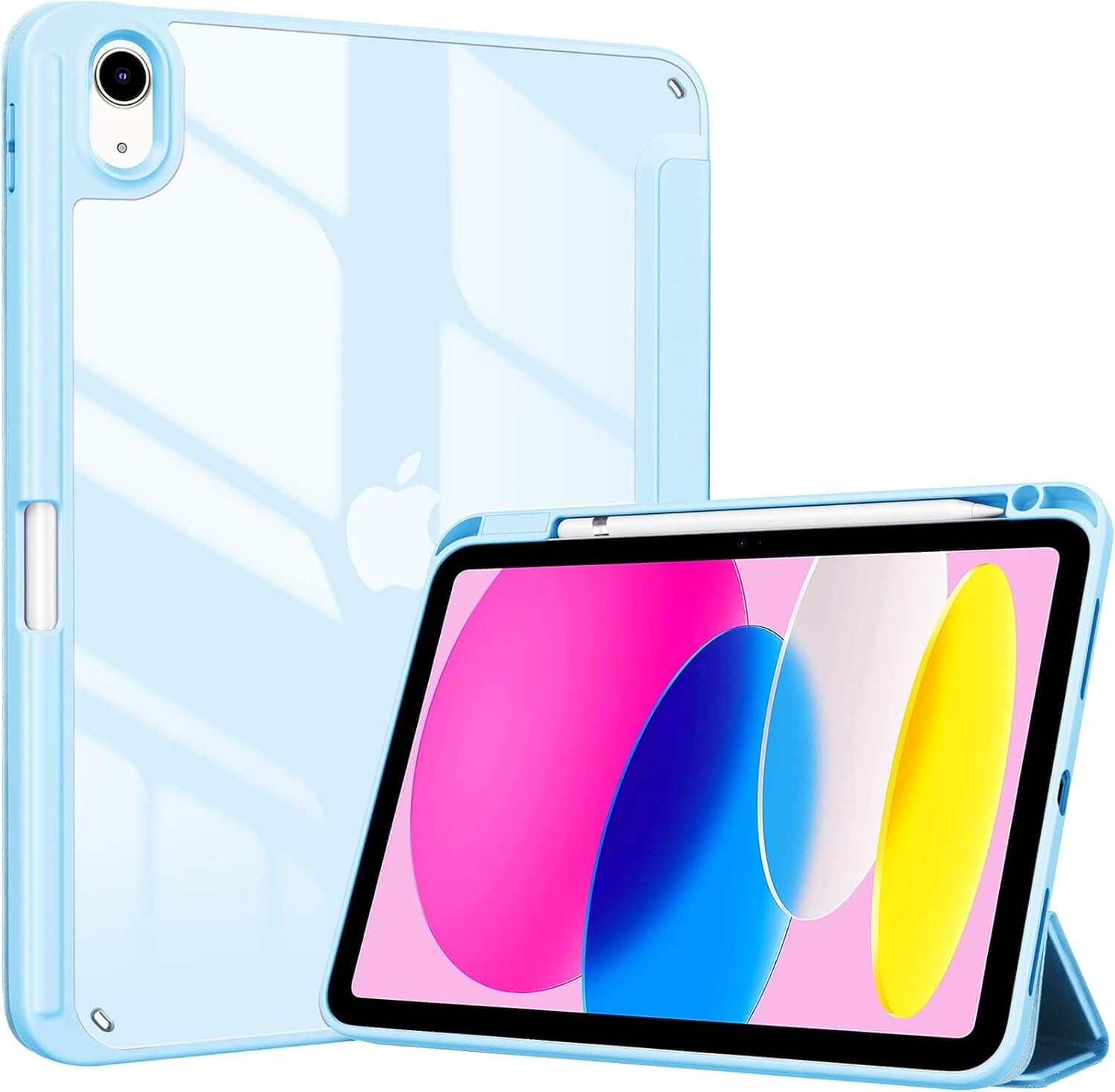 iPad (A16) 11th 2025/ 10th Hybrid skyblue Case with Pencil Holder 