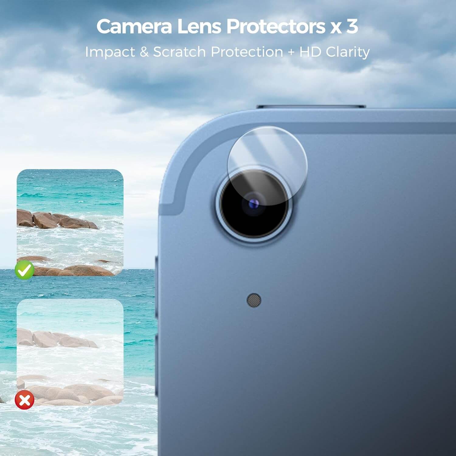 ipad 10th protective case with camera lens protectors