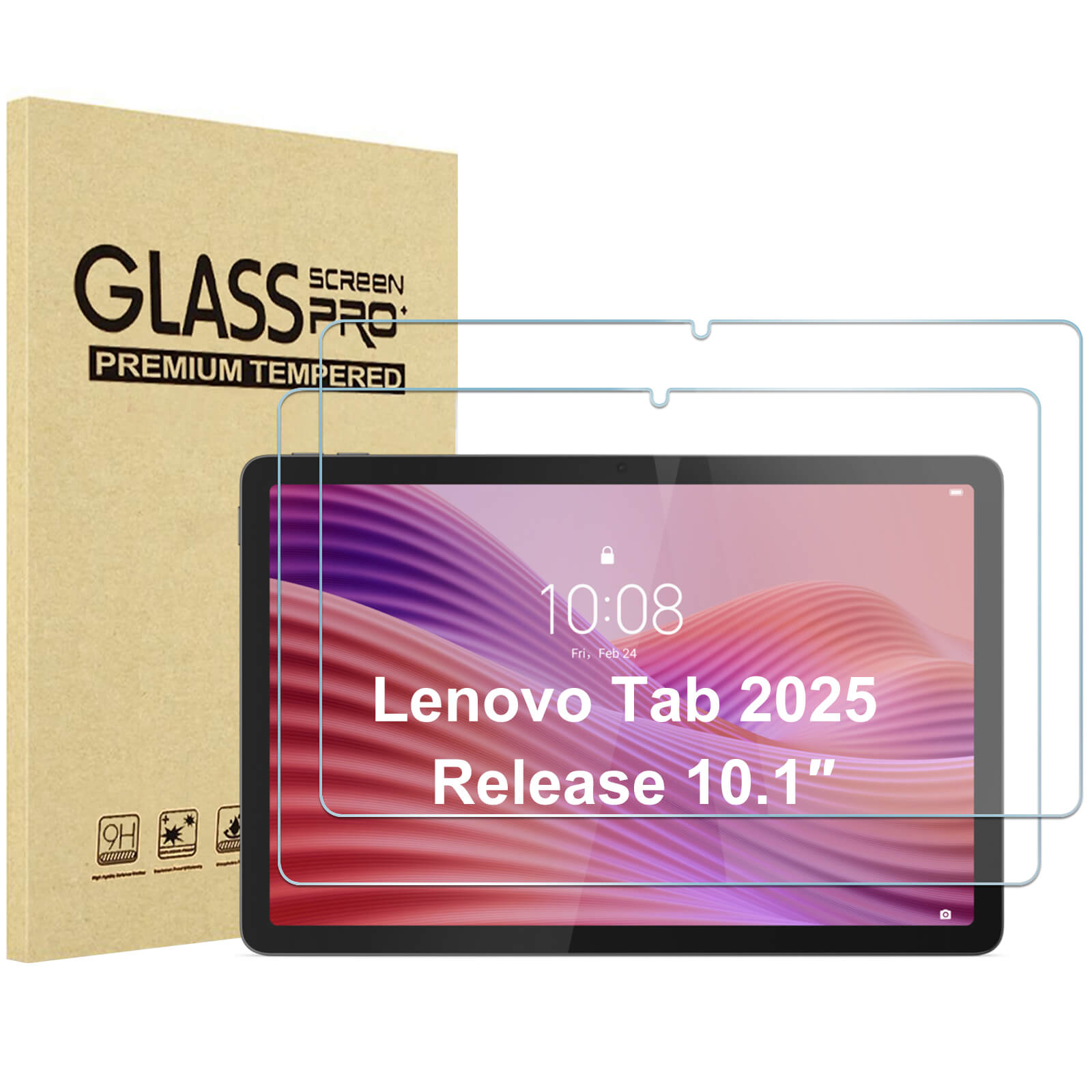 ProCase 2 Pack Screen Protector for Lenovo Tab 10.1 Inch 2025 TB311FU/TB311XU