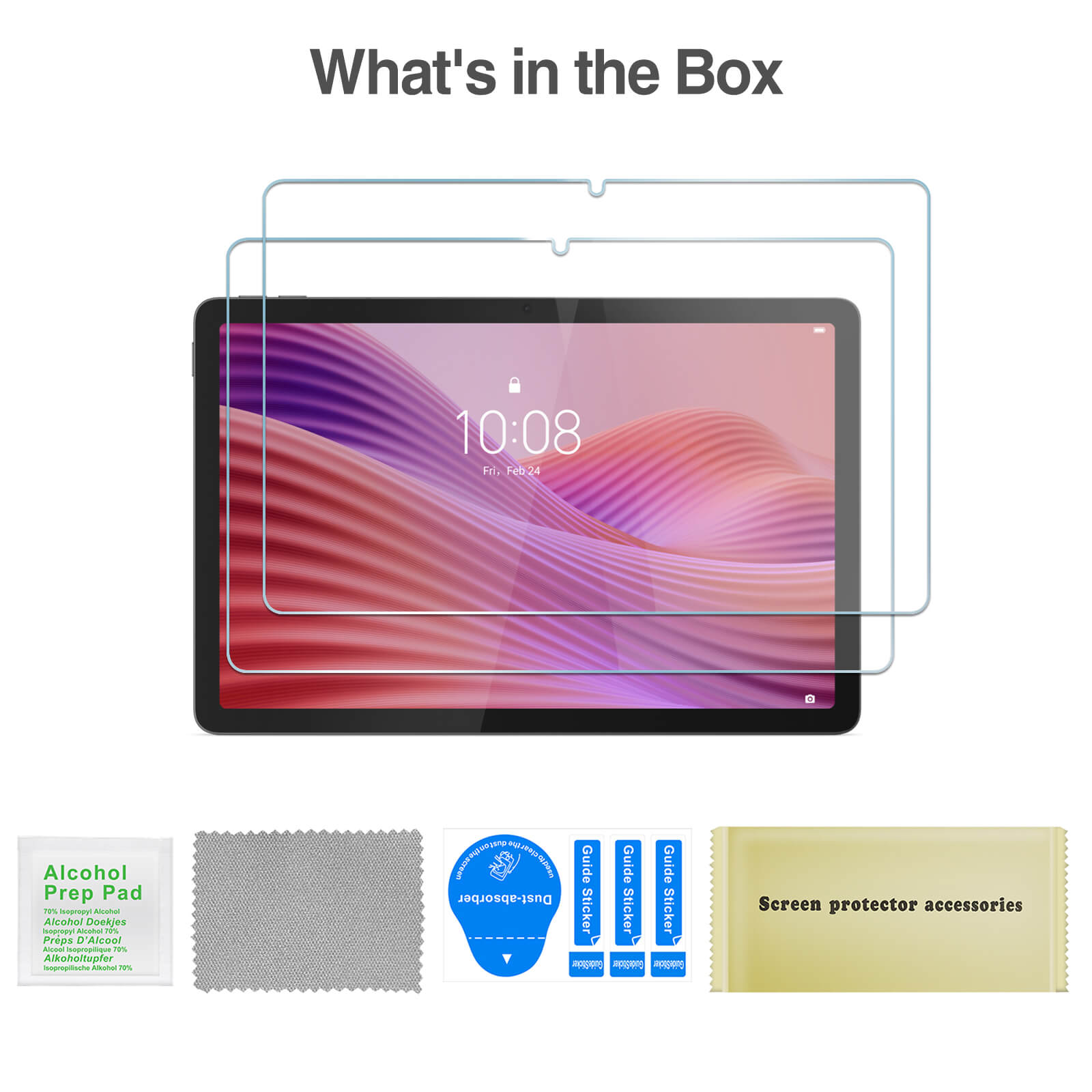 ProCase 2 Pack Screen Protector for Lenovo Tab 10.1 Inch 2025 TB311FU/TB311XU
