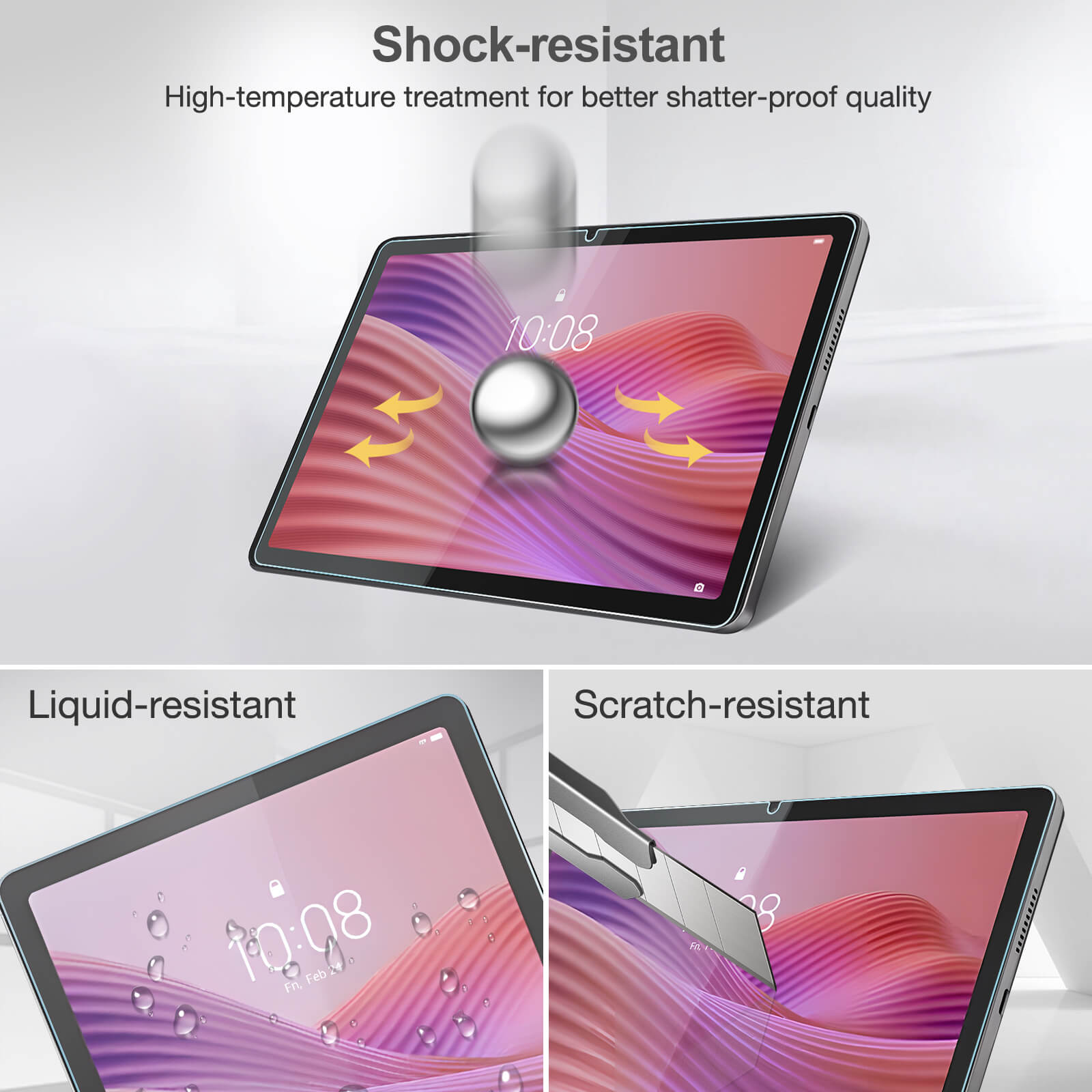 ProCase 2 Pack Screen Protector for Lenovo Tab 10.1 Inch 2025 TB311FU/TB311XU