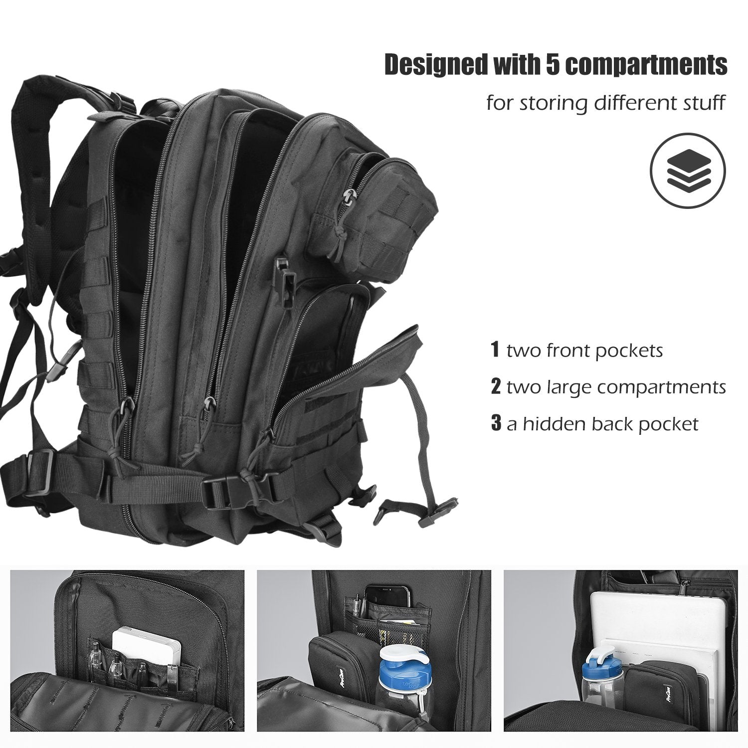 35L Large Capacity Military Tactical Backpack ProCase Procase