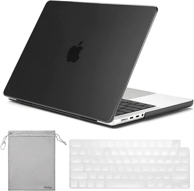 MacBook Pro 14" 2021-2023 Hard Black Shell Case with Keyboard Skin