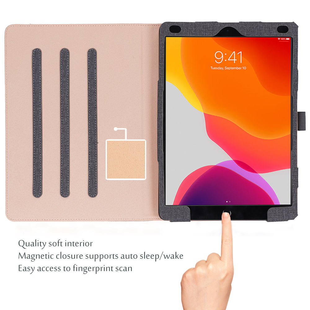 Custodia per iPad 7th Generation 10.2 2019 in Pelle, Supporto Custodia per iPad 7th Generation 10.2 2019 in Pelle, Supporto