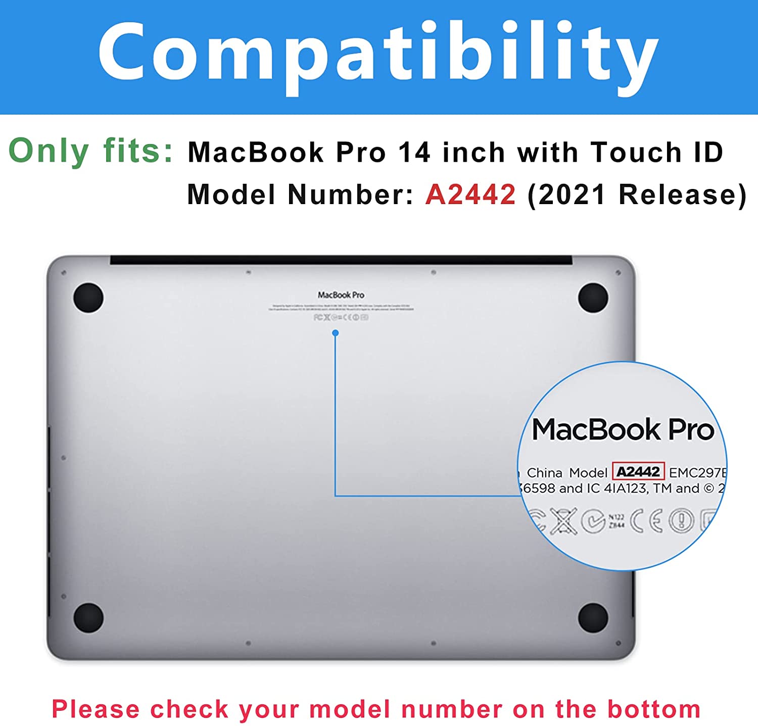 MacBook Pro 14" 2021 A2442/ 2023 A2779 Tempered Glass Screen Protector