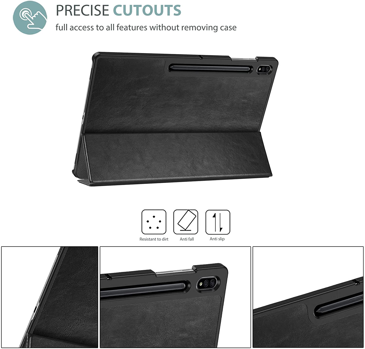 Galaxy Tab S8 Ultra 14.6 Tri-fold PU Protective Case