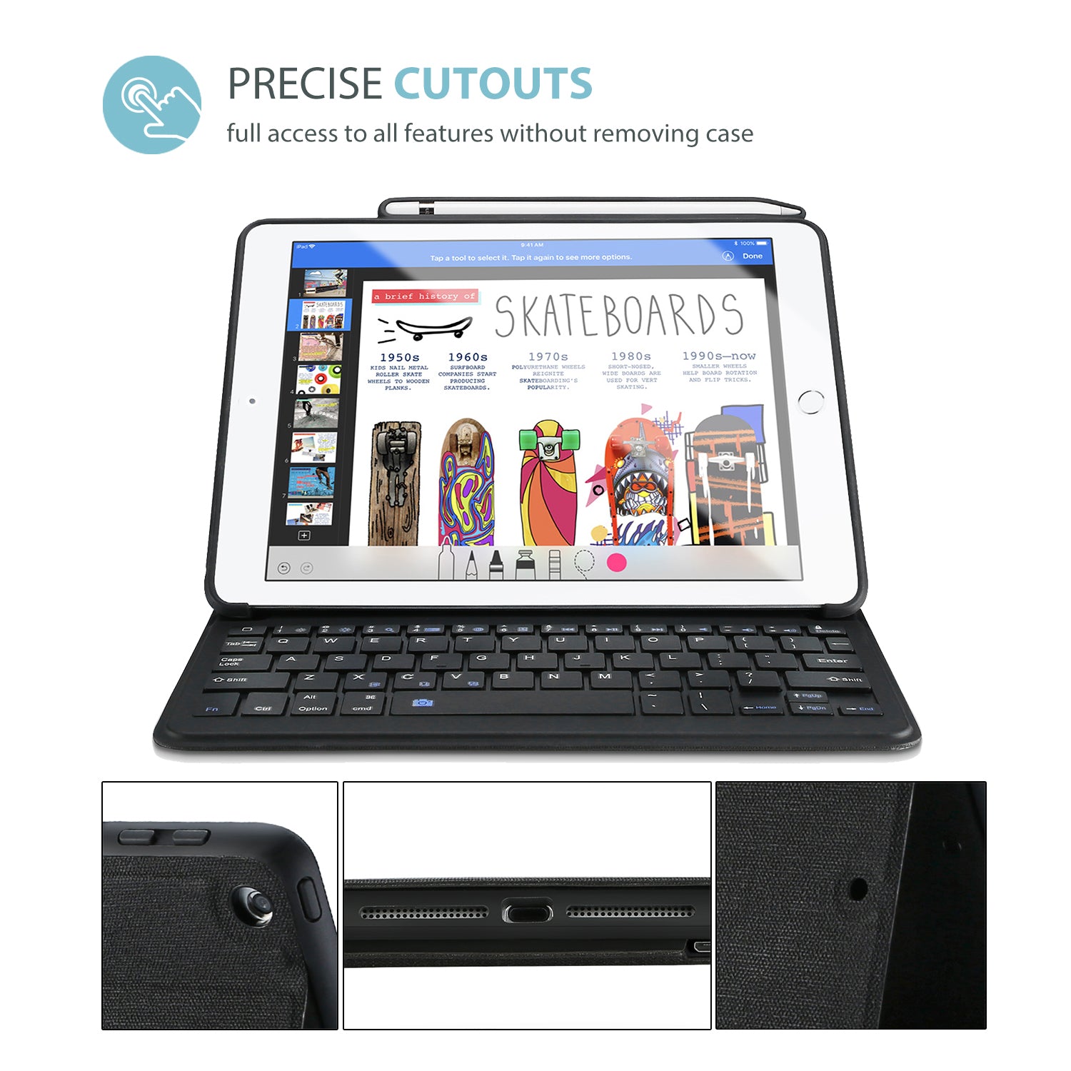 ipad air keyboard case ipad pro case with keyboard