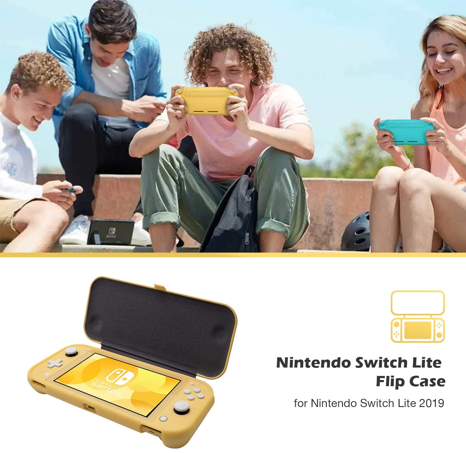 Nintendo Switch Lite Flip Cover & Screen Protector - Nintendo Switch for  sale online