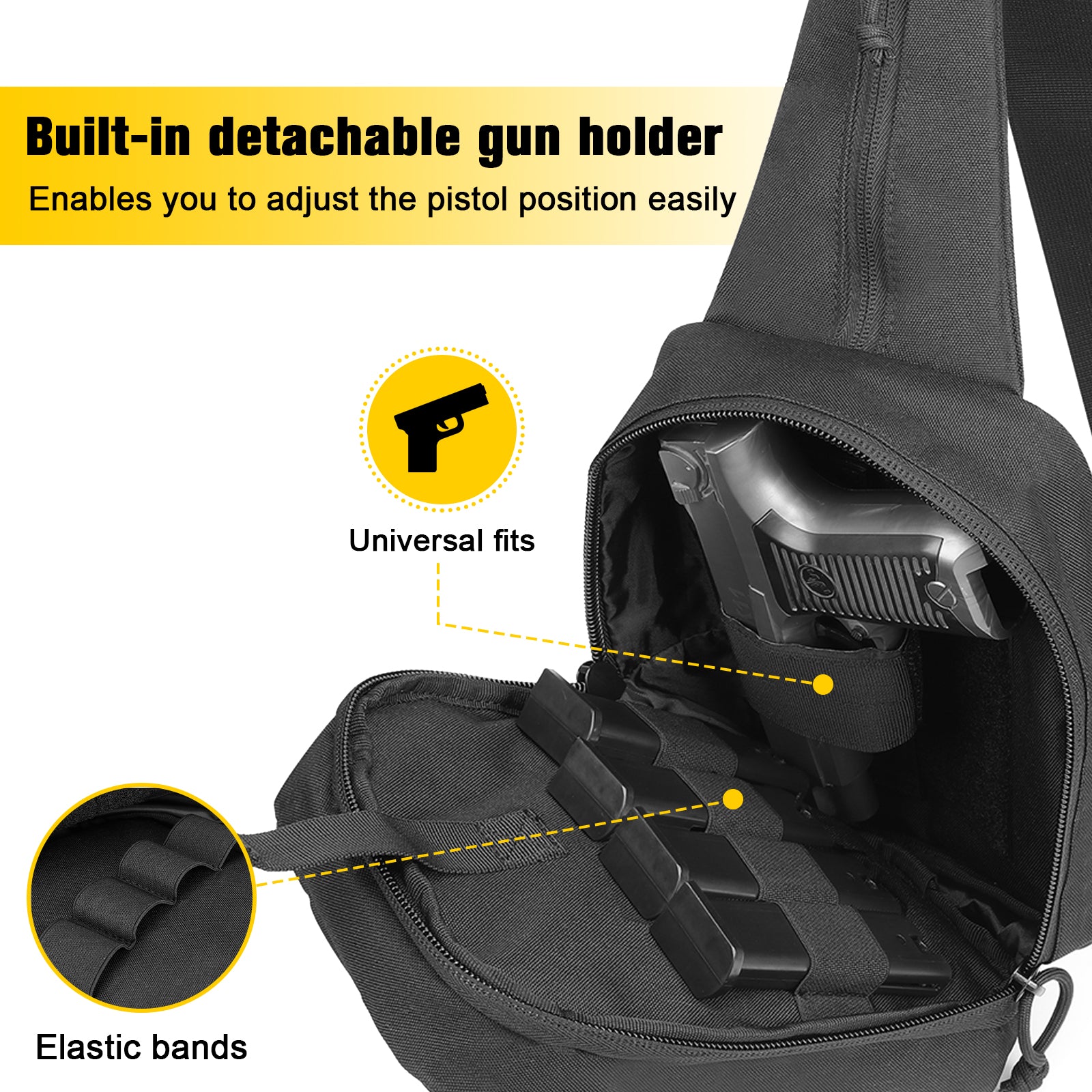 Tactical Pistol Concealed Carry Sling Bag