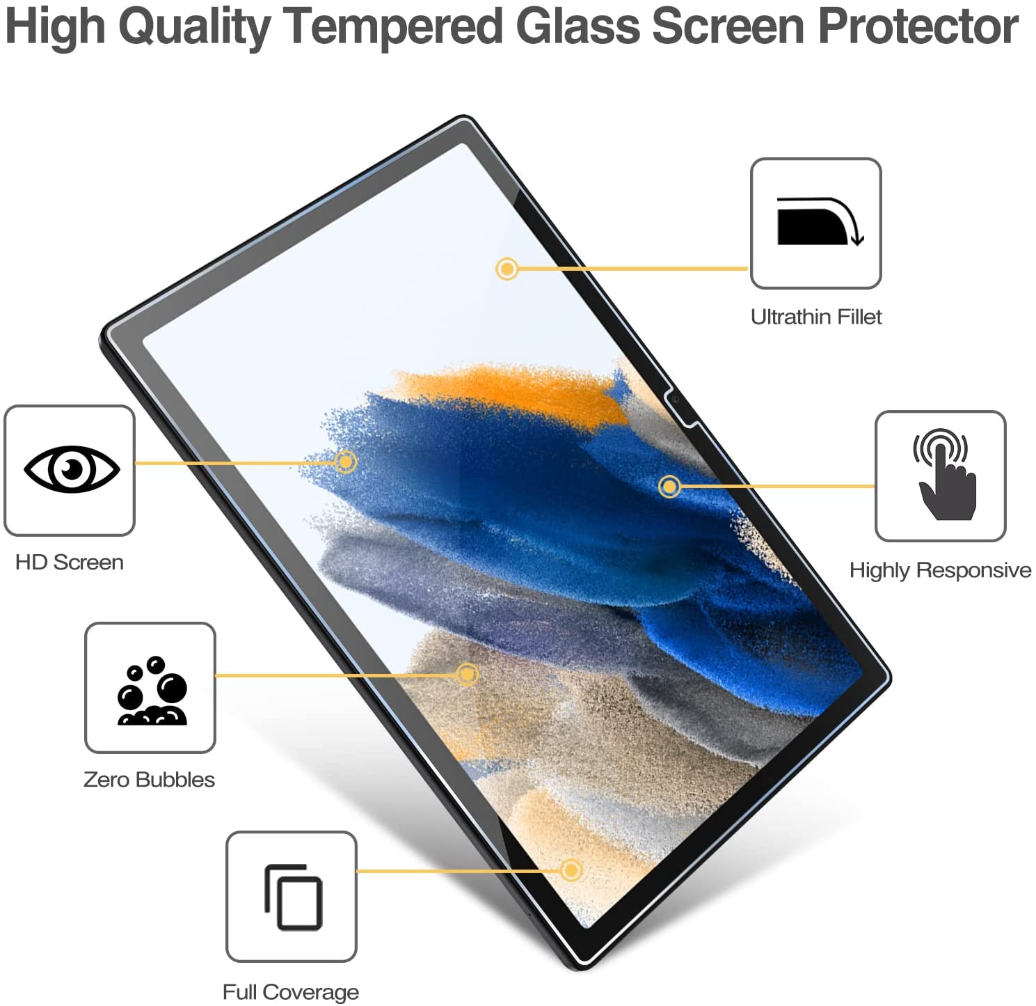 Galaxy Tab A8 10.5" 2022 Tempered Glass Screen Protector