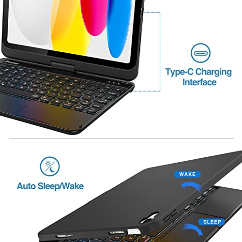 iPad (A16) 11th 2025/ 10th 2022 Keyboard Case with Trackpad
