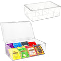 (2 Pack) Plastic Tea Bag Organizer with Lid | Puricon