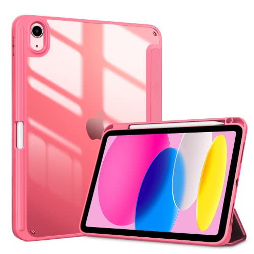iPad (A16) 11th 2025/ 10th Hybrid red Case with Pencil Holder 