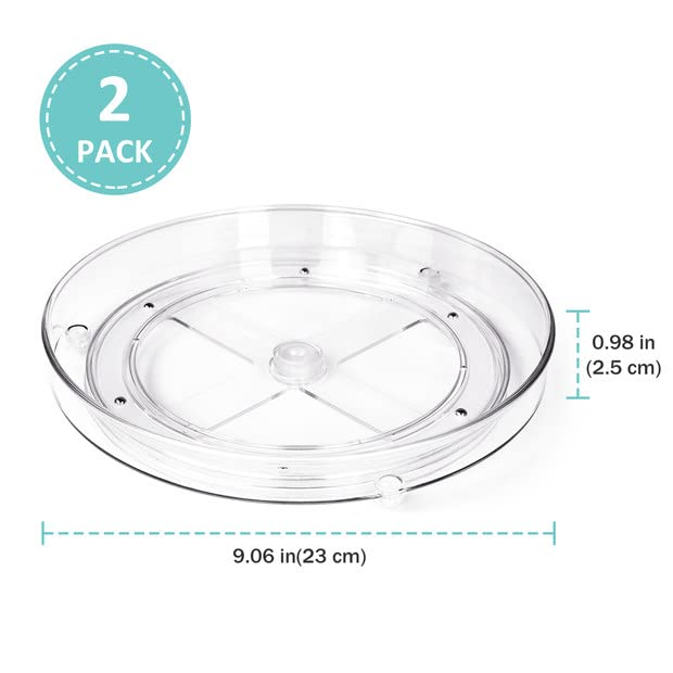 Puricon 2 Pack Lazy Susan Clear Organizer for Cabinet Pantry Storage,  Rotating Tray for Fridge Bathroom Living Room Kitchen Spice Rack  Organization, Acrylic Turntable for Cosmetics Perfumes, 10.5 in - Yahoo  Shopping
