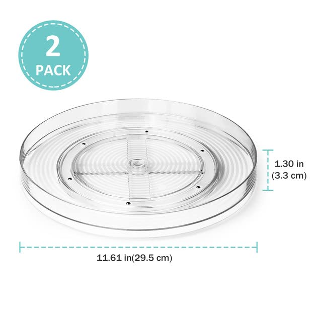 Puricon 2 Pack Lazy Susan Clear Organizer for Cabinet Pantry Storage,  Rotating Tray for Fridge Bathroom Living Room Kitchen Spice Rack  Organization, Acrylic Turntable for Cosmetics Perfumes, 10.5 in - Yahoo  Shopping