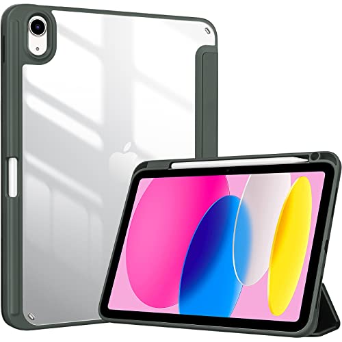 iPad (A16) 11th 2025/ 10th Hybrid grey Case with Pencil Holder 
