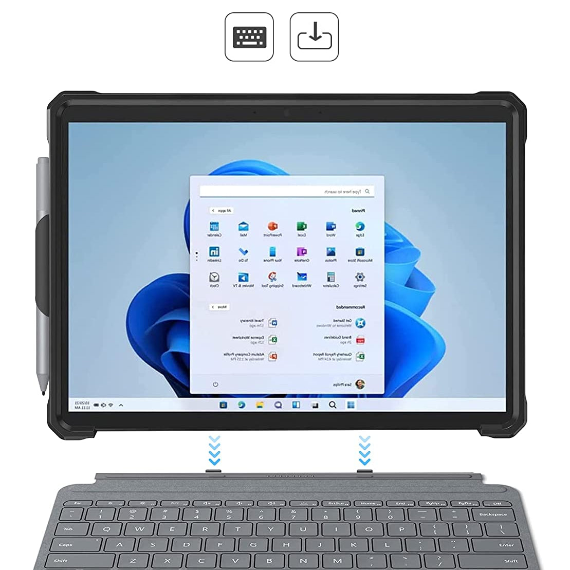 Microsoft Surface Go/ Go 2/Go 3 Shockproof Case with Pen Holder
