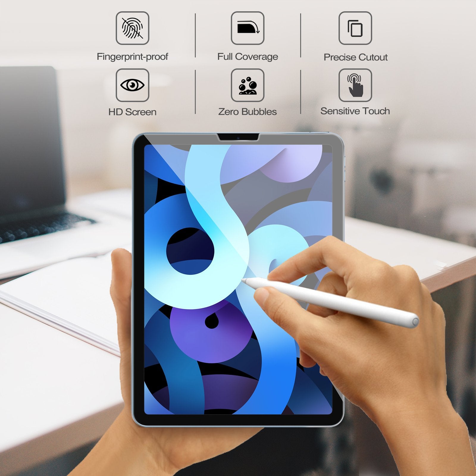 ipad air 5th gen case and screen protector