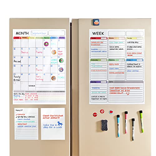 Magnetic Dry Erase Calendar for Fridge | Torolle