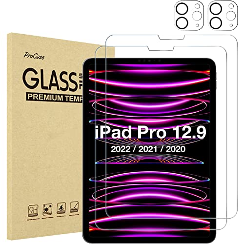 iPad Pro 12.9" 2022/ 2021/ 2020 Screen Protector with Camera Protector