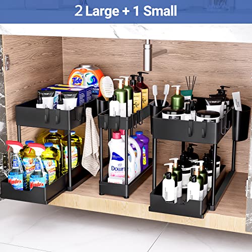 3 Pack) Pull Out Under Sink Organizers