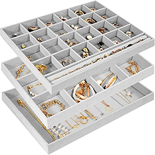  ProCase Earring Holder Organizer Box with 3 Drawers