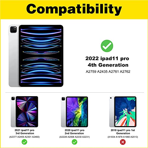 iPad Pro 11" 2022/ 2021/ 2020 Screen Protector with Camera Protector