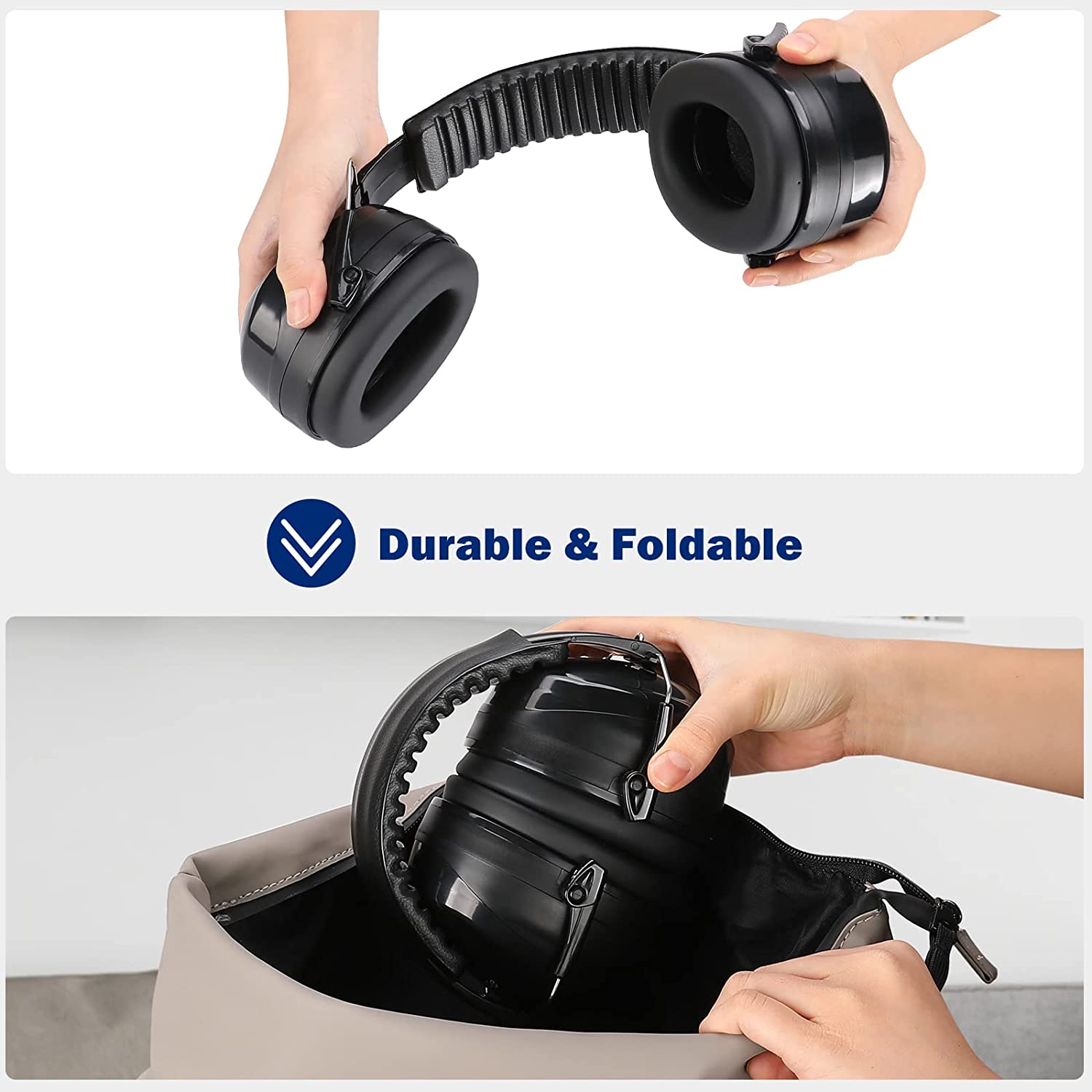 Noise Reduction NRR 28dB Black Earmuff 