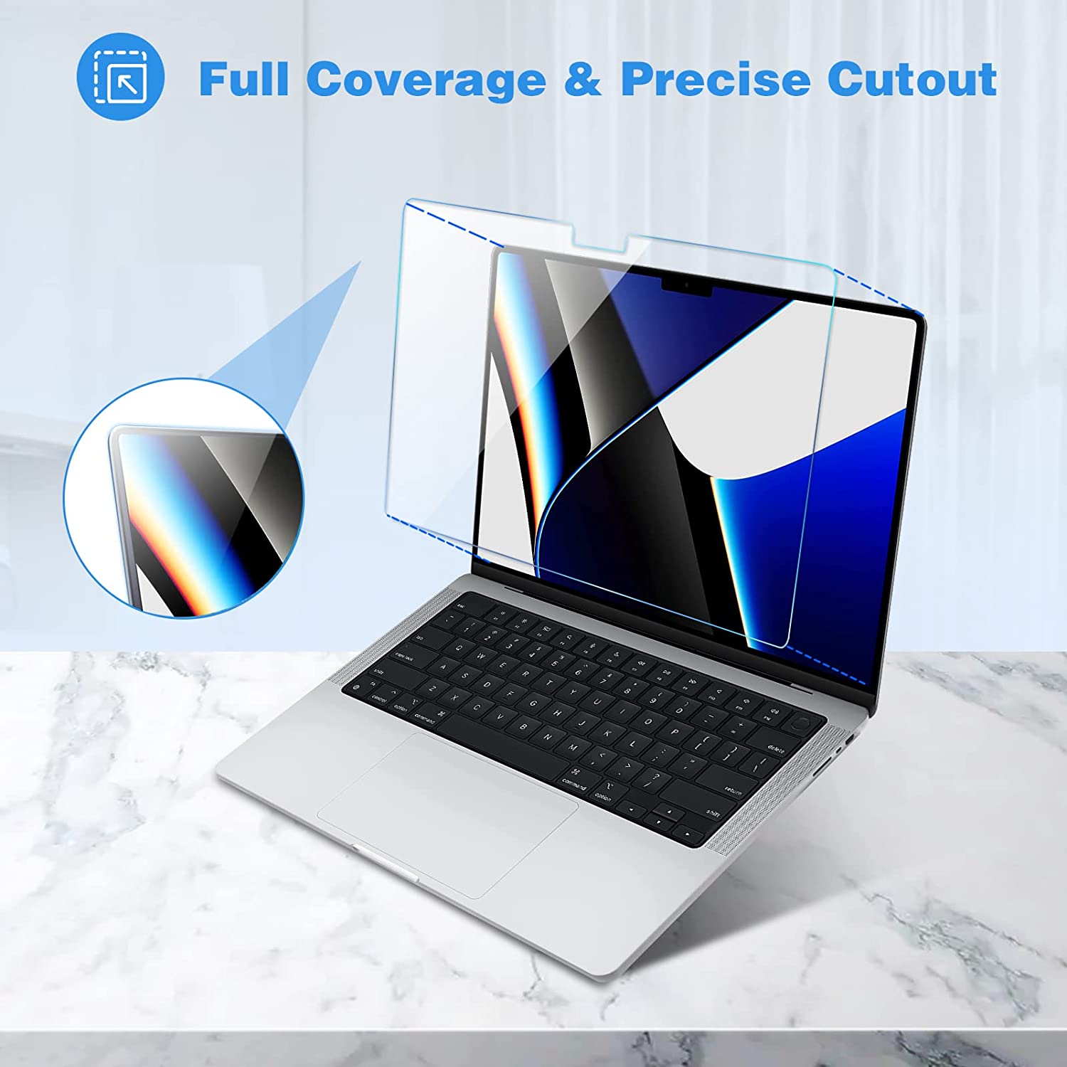 MacBook Pro 14" 2021 A2442/ 2023 A2779 Tempered Glass Screen Protector