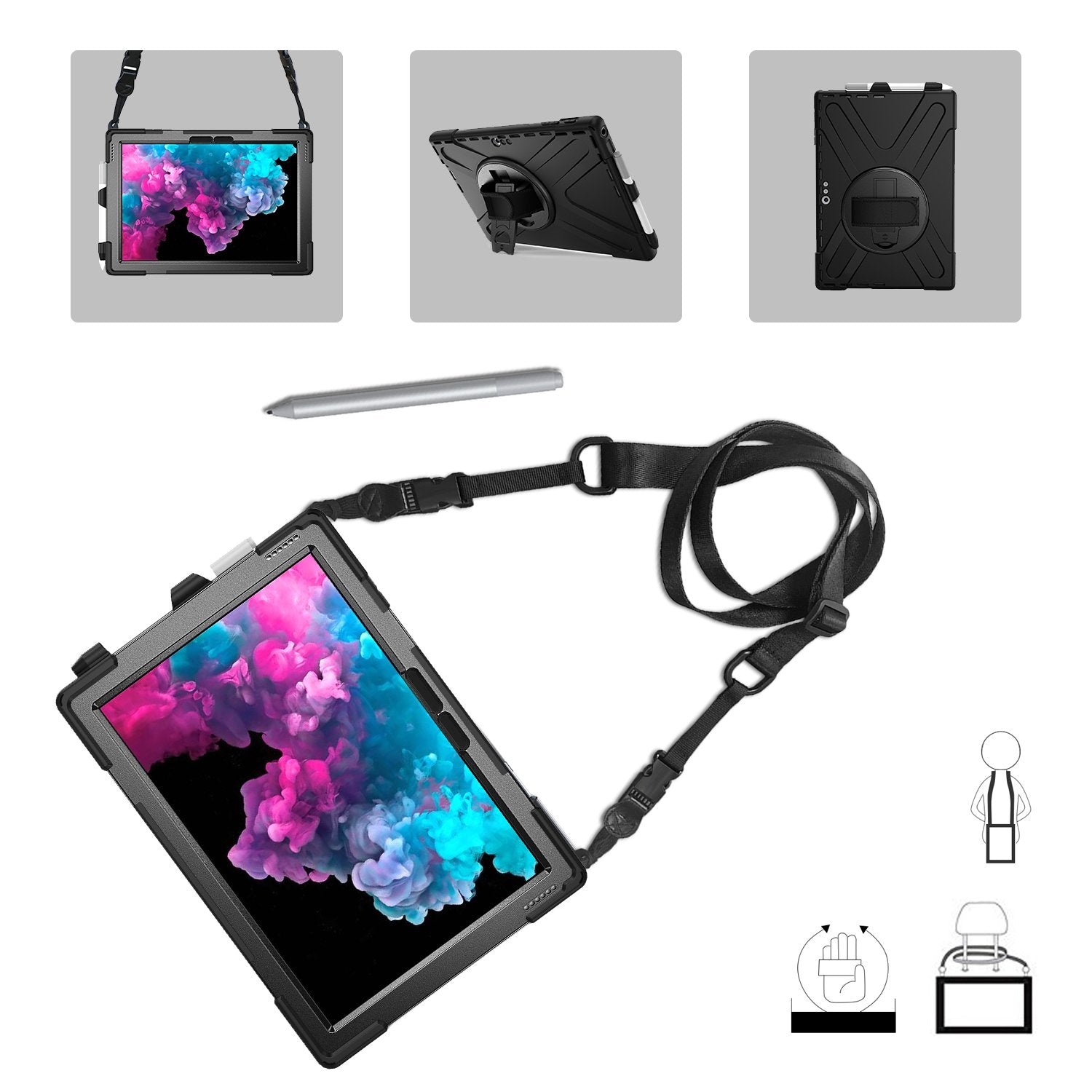 Per Microsoft Surface Pro 6, Pro 5 e Pro 4 Dock Hub 5-in-1 on Per Microsoft Surface Pro 6, Pro 5 e Pro 4 Dock Hub 5-in-1 on