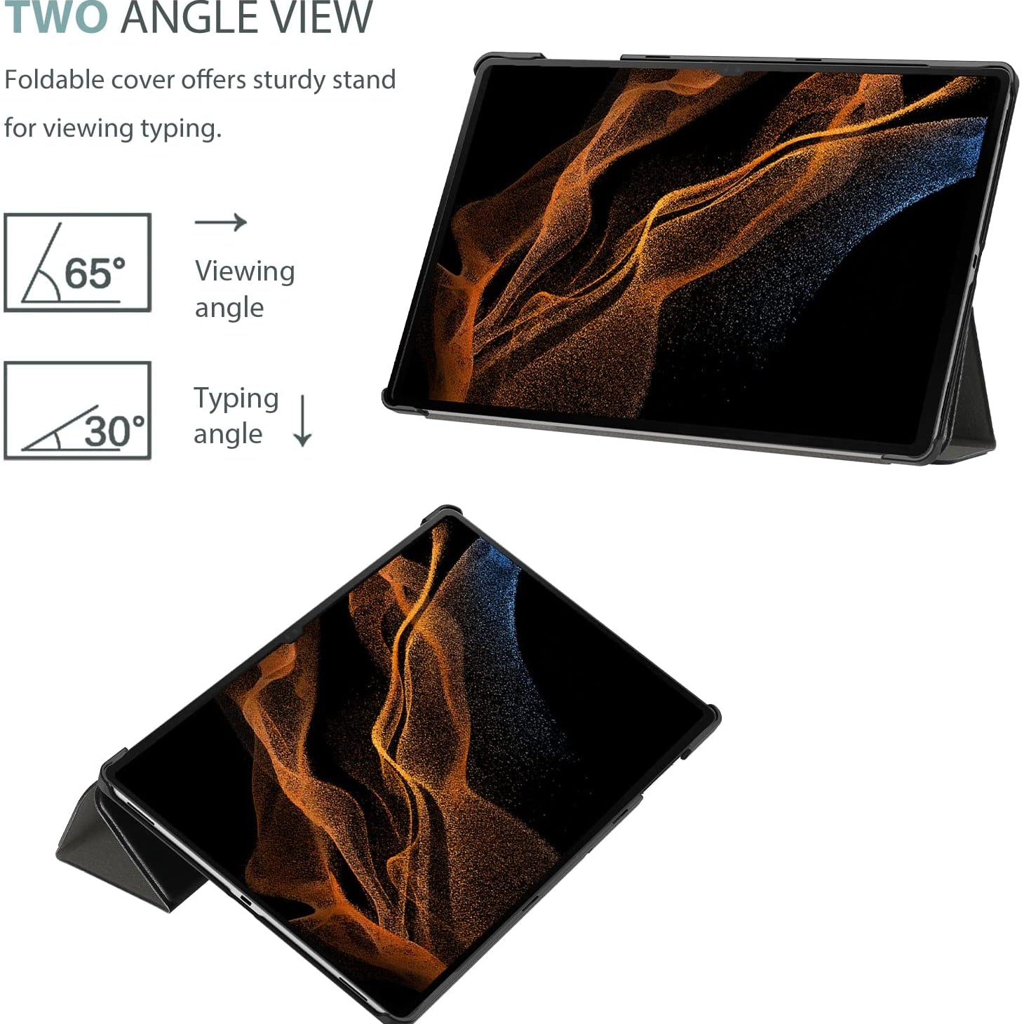 Galaxy Tab S8 Ultra 14.6 Tri-fold PU Protective Case