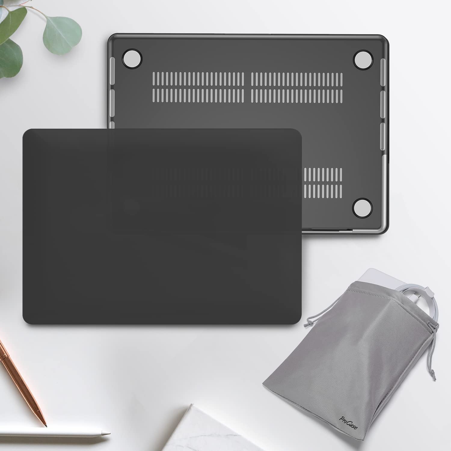 MacBook Pro 14" 2021-2023 Hard Black Shell Case with Keyboard Skin