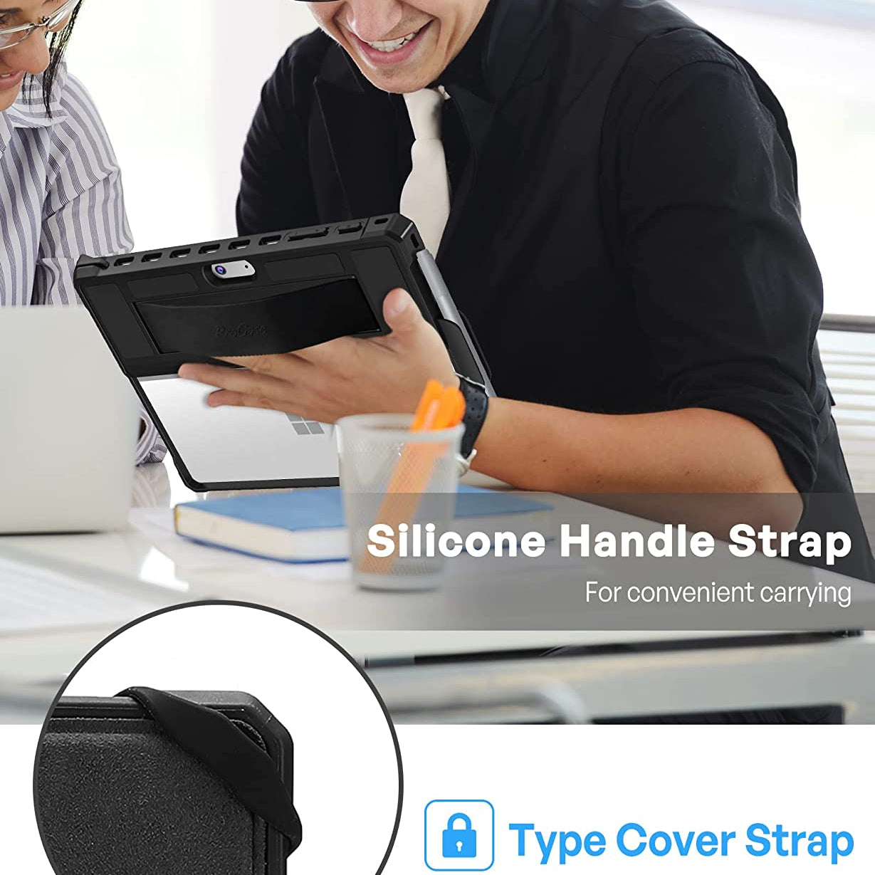 Surface Go/ Go 2/Go 3 Shockproof Case with Pen Holder