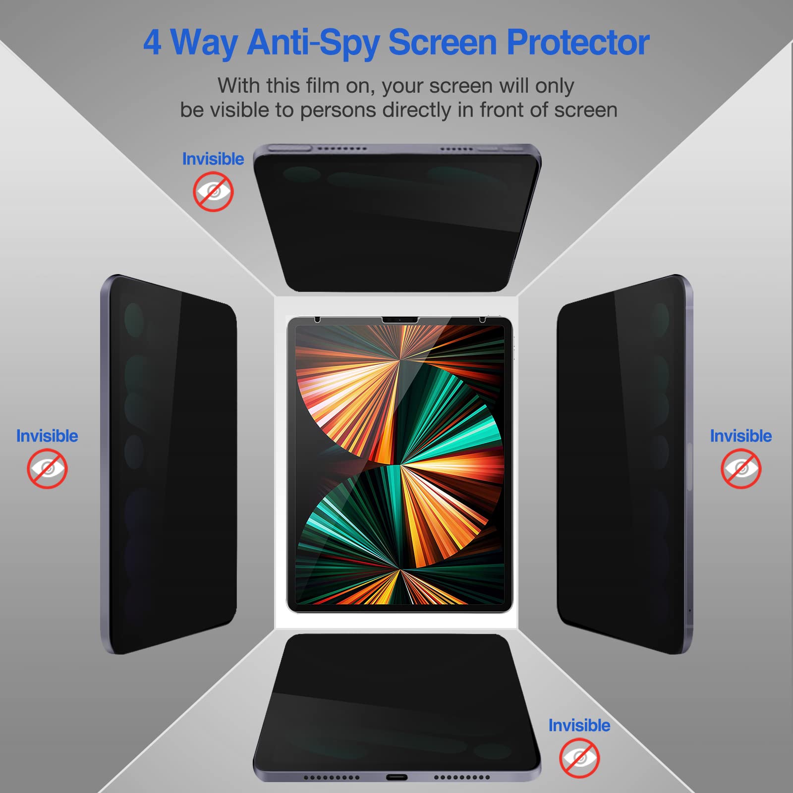 iPad Pro 12.9 3rd Gen/ 4th Gen/ 5th Gen/ 6th Gen 4-Way Privacy Screen –  Procase