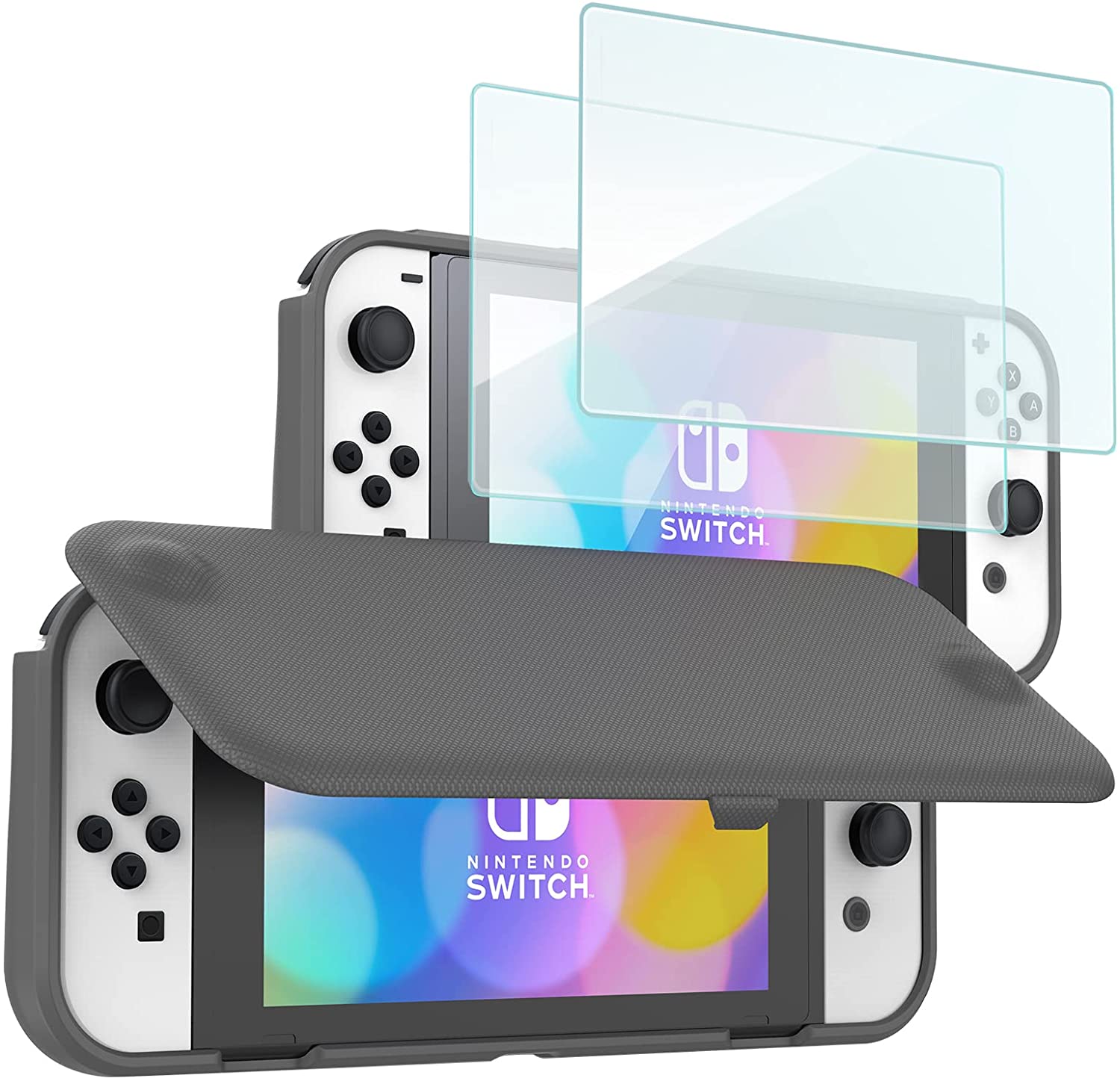 Nintendo Switch Case with Tempered Screen Protectors