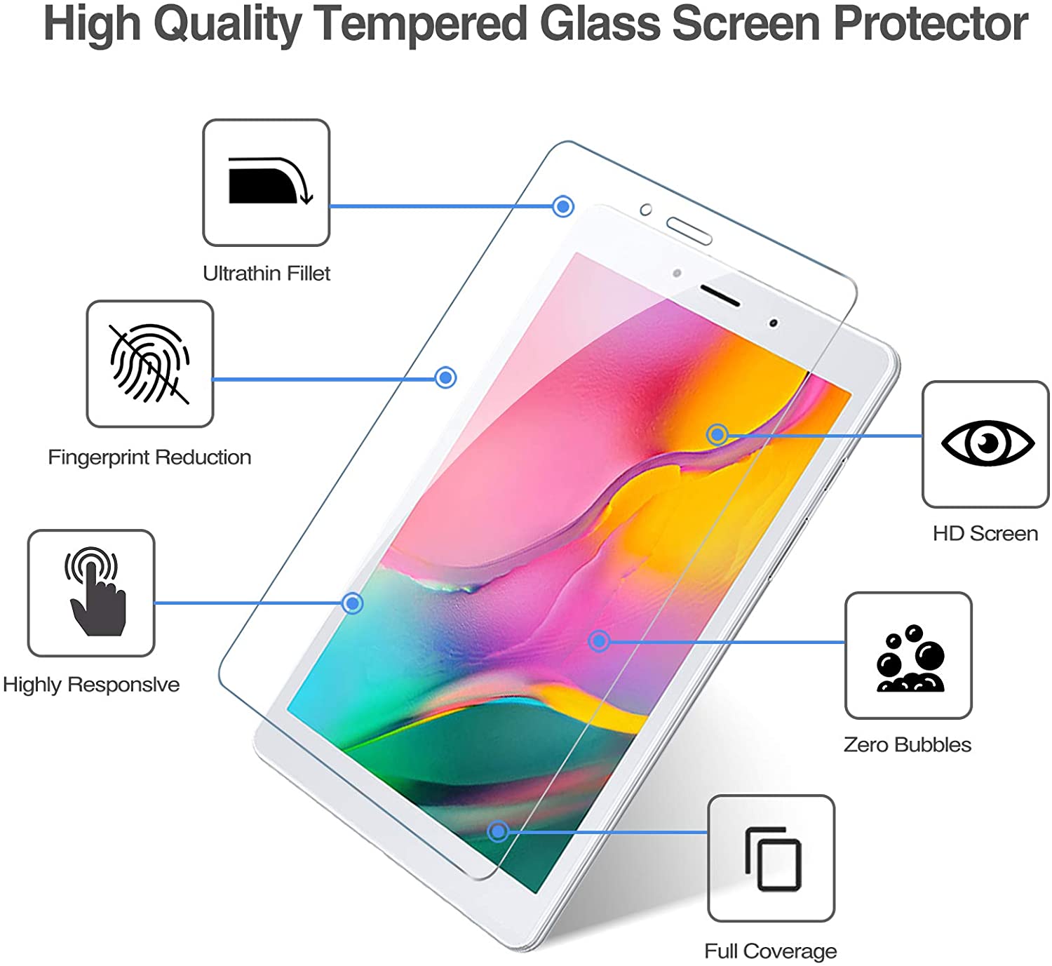 Galaxy Tab A 8.0 inch Tempered Glass Screen Protector